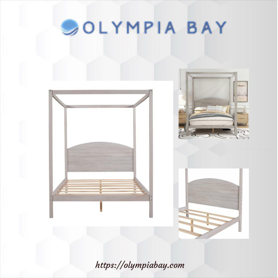 Olympia_Bay's tweet image. Classic and beautiful furniture for your discriminating tastes. Create a luscious atmosphere in your home. Full Size Canopy Platform Bed with Headboard and Support Legs; Grey Wash #kingbed #fullbed
$425.00
➤ olympiabay.com/products/full-…