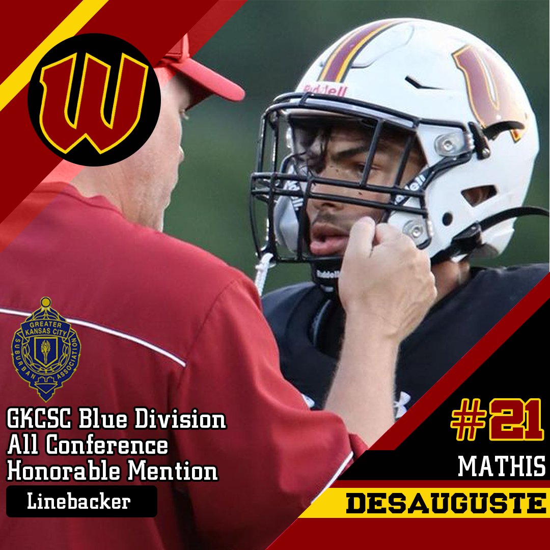 2023 GKCSC Blue Division All-Conference Honorable Mention Sophomore Linebacker Mathis Desauguste