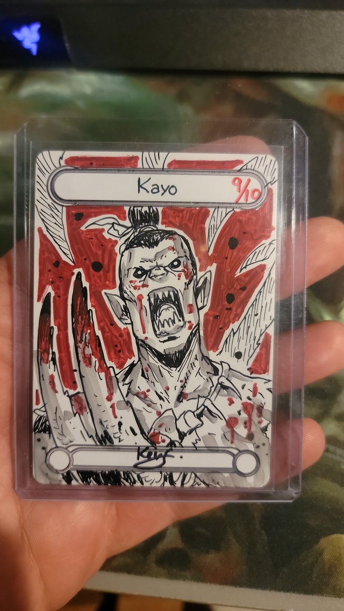 I was so caught up playing UPF tonight with a man who doesn't know how to use Rok(🤣) that I forgot to share this! So fast on the shipping! And so amazing! Thanks <a href="/ArthouseSynd/">Arthouse Syndicate</a> 

<a href="/rhinarceros/">Dex Phan 'Rhinarceros'</a>