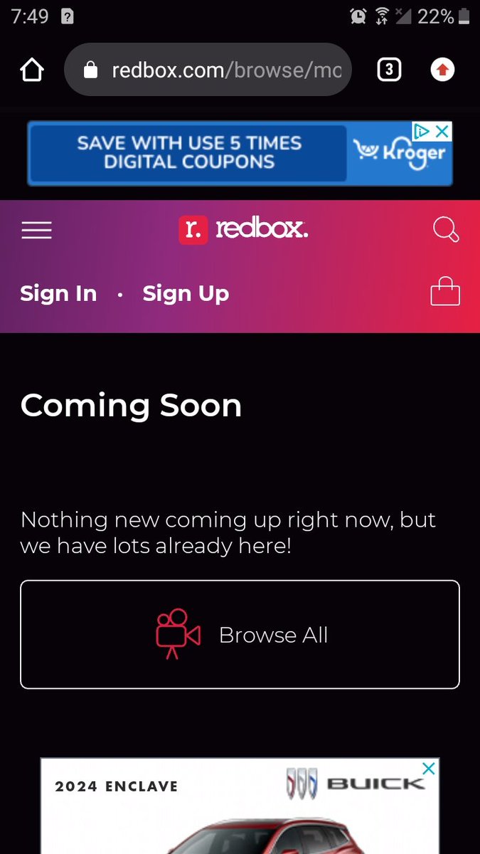 Prof_Rizay's tweet photo. @redbox just go out of business already. This slow death is painful to watch. https://t.co/FGLkUQv4pW