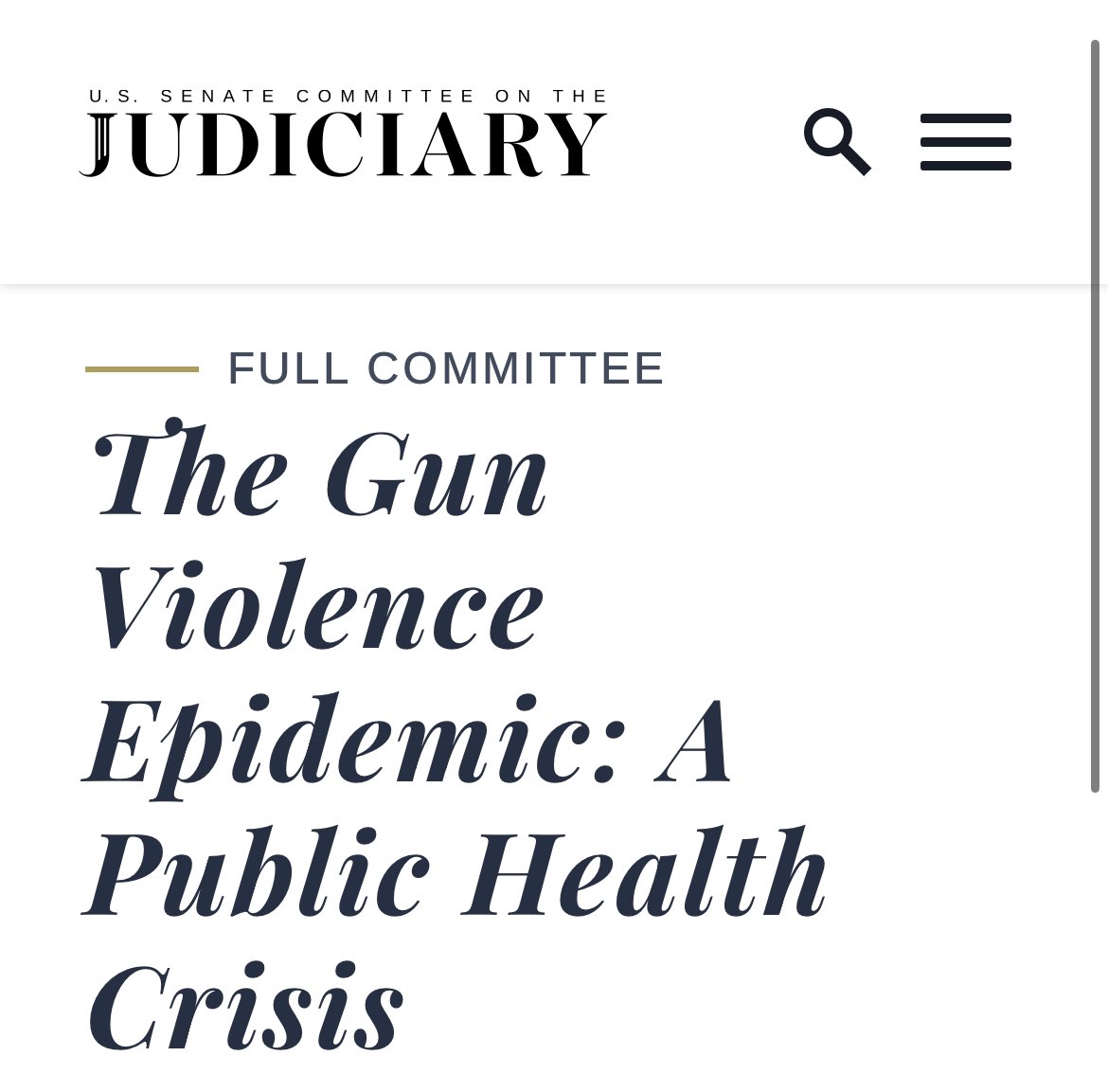 If you got nothing to do tomorrow, you should catch this hearing on gun violence as public health crisis … cuz you know it kinda is. judiciary.senate.gov/committee-acti…