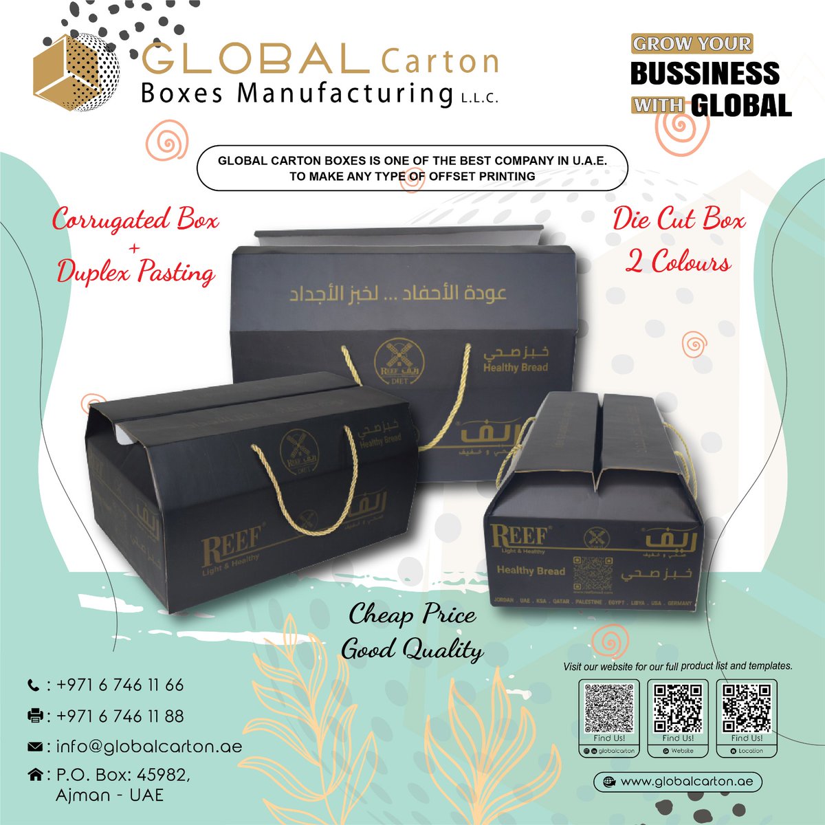 GlobalBoxes's tweet photo. For More Enquiry Contact Us
📨 info@globalcarton.ae
☎ +971 6 746 11 66
🌐 https://t.co/UY7UUBWEnR

#global #globalcarton #corrugatedbox #flexo #offset #beautiful #uae #ajman #dubai #abudhabi #sharjah #ummalquwain #fujairah #jumeirah #alain #diecutting #printing #uv #acrylic https://t.co/JEFEVn1uUI