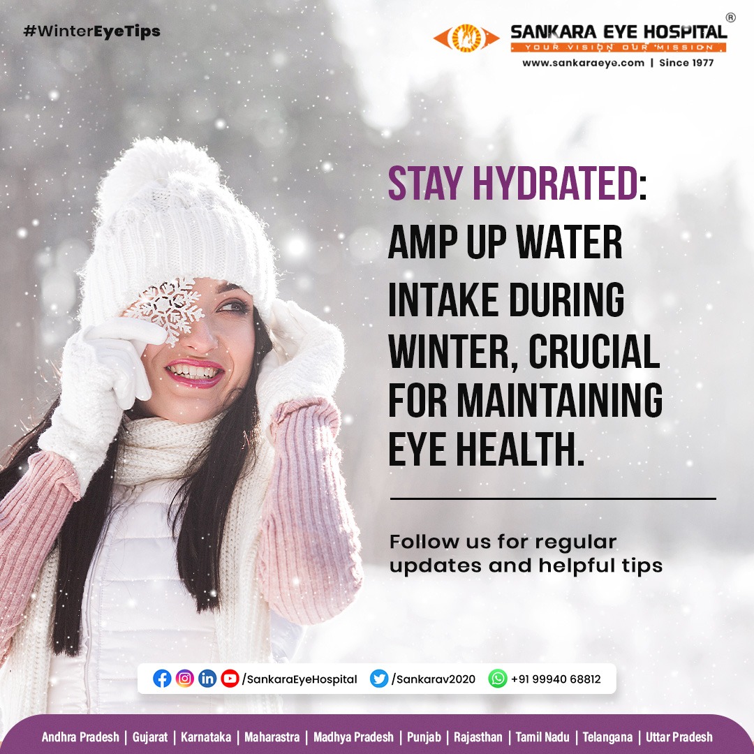 SankaraV2020's tweet photo. Cold weather, warm hydration! Keep the winter blues away by prioritizing your water intake. Your eyes will thank you for the extra care.

Contact us on: https://t.co/j4nCOLxsNz

#WinterHydration #EyeTips #EyeHealth #EyeCare #EyeHospital #HealthyEyes #SankaraEyeHospital https://t.co/4CLg2PFm1S