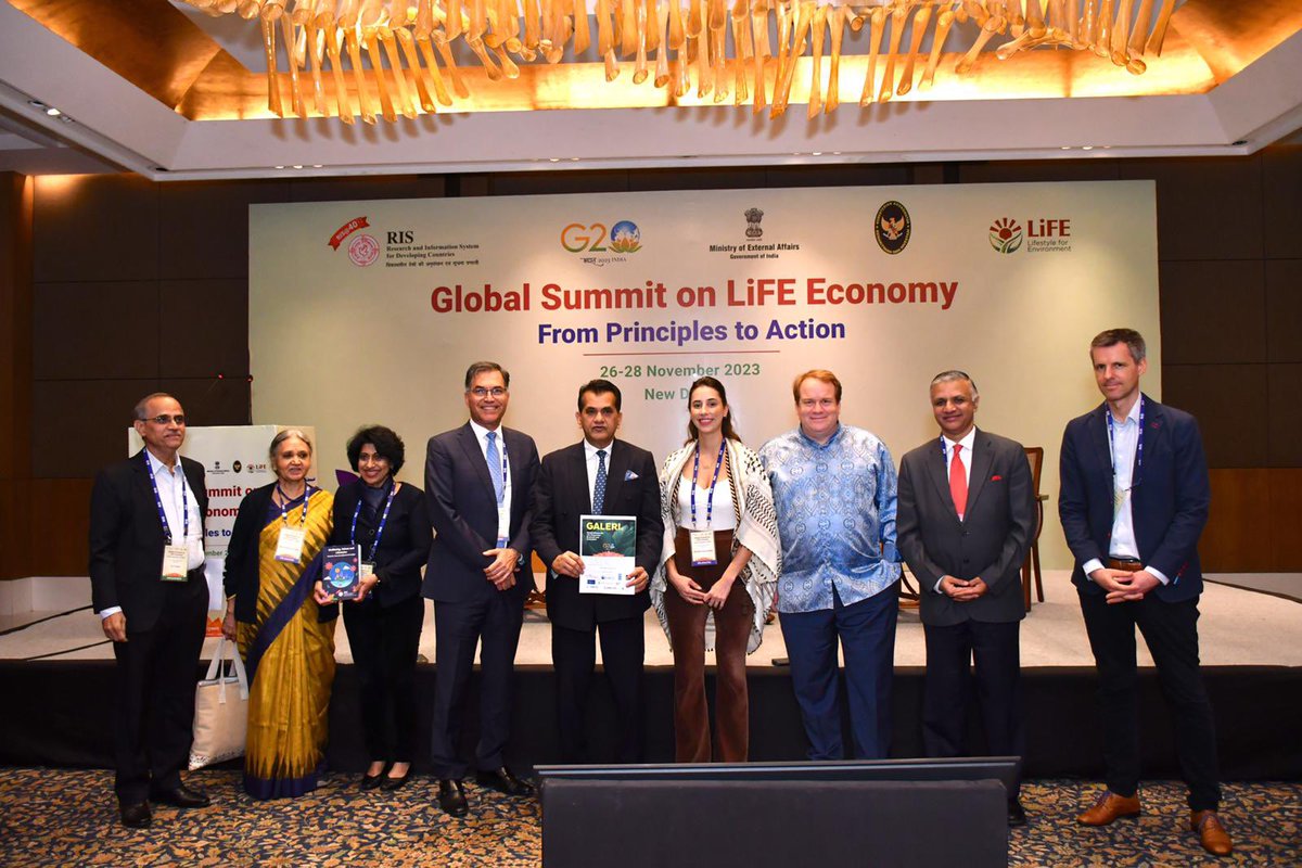 amitabhk87's tweet photo. From principles to action as India’s G20 Presidency holds First Global Summit on #LIFE Economy in Delhi &amp; launch of #GALERI uniting researchers, innovators &amp; practitioners to create a new paradigm #G20 #G20India https://t.co/OLRFOwfjHN https://t.co/74JoRGx9c9