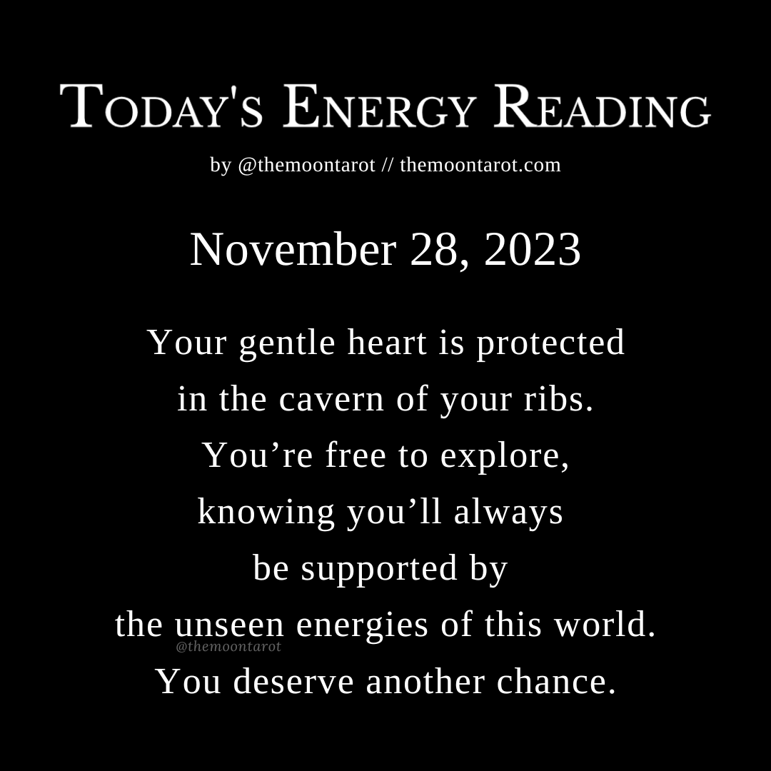 themoontarot_'s tweet photo. Today's Energy Reading: November 28, 2023

You may not be immune to pain, but your curious heart deserves to have another chance.

Love is worth the journey, dear one. https://t.co/MHQPlmeYe4
