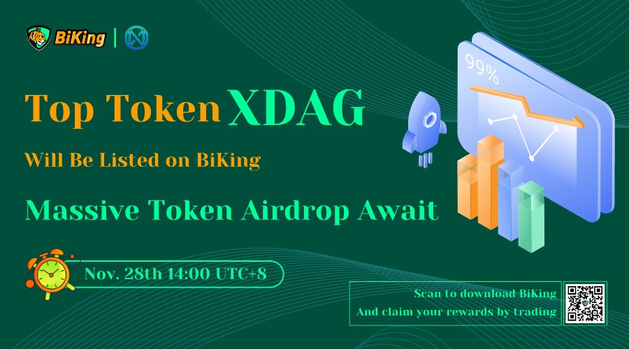 BiKingex's tweet photo. Super #airdrop #rewards preview📣

Top token #XDAG will be listed on #BiKing
🏆Massive #XDAG #airdrops await

⏰Listing time: Nov. 28th, 14:00 UTC+8
@XDAG_Community @XDAG_Chinese 

Are you ready to get rewards?
1/Follow @BiKingex
2/RT&amp;❤️
3/Leave your wishes👇👇 https://t.co/xwuhvGje4u