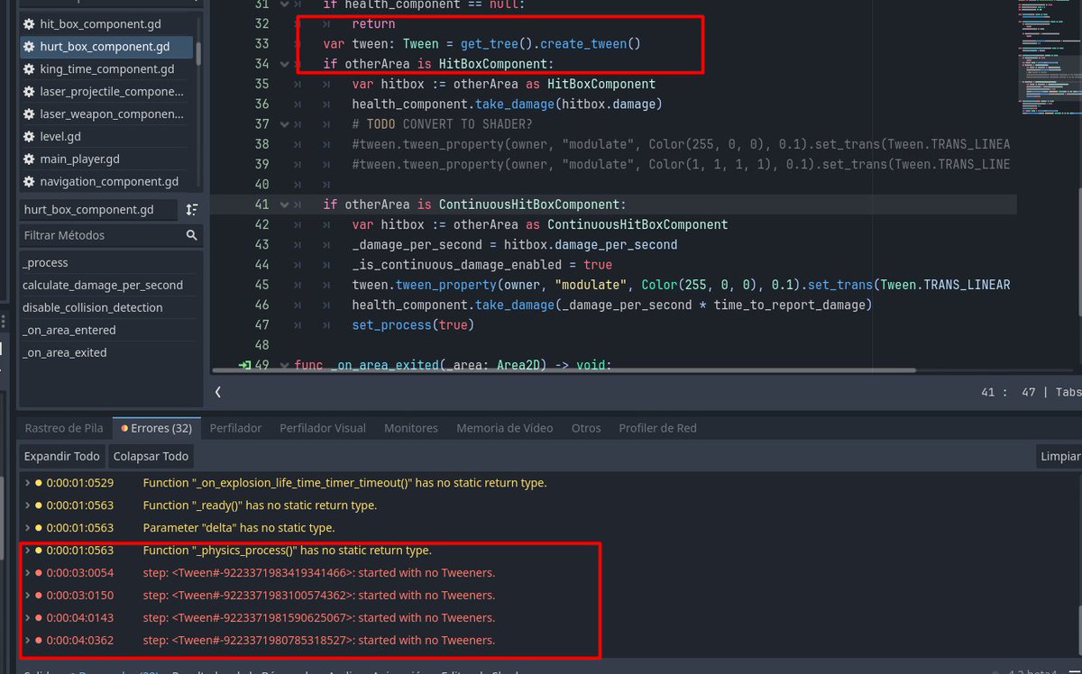 saulmaos's tweet photo. 🧐Day 60 in #GodotEngine 

Do not create a Tween unless you're sure you're going to use it,  othersiwe...

#GODOT #godot1week https://t.co/IYrcVF1Jmi