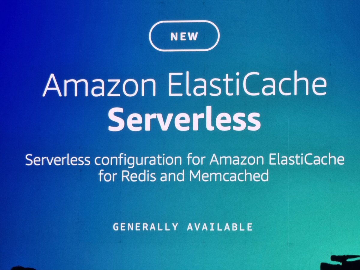 dmadama's tweet photo. Another missing piece of the puzzle joined us, finally we have a real in memory serverless cache #aws #reinvent2023 https://t.co/2YH0EHkx0l
