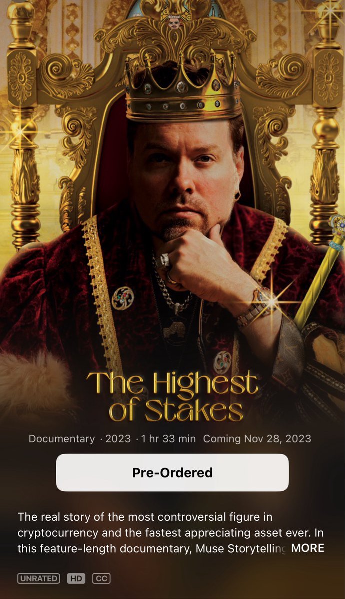 HEXkong's tweet photo. @StakeHEX5555 @boxmining @TheCryptoLark @ToneVays @naomibrockwell @CryptosR_Us @carlmoon @THoSdocumentary @AppleTV Got the family & friends to preorder this puppy $HEX #THoSdocumentary https://t.co/iOe85jbE41