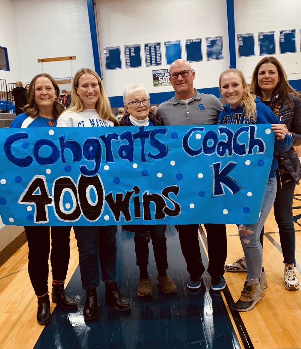 CoachKKrueger's tweet photo. All made possible by decades of Ledger players (Both boys and girls), excellent assistant coaches, and support from the SMSA community. THANK YOU! WE > me. Sure did miss Dad not sitting in his front row seat tonight. 🙏🏼 But I know he was there. https://t.co/b9l4yQxv4i