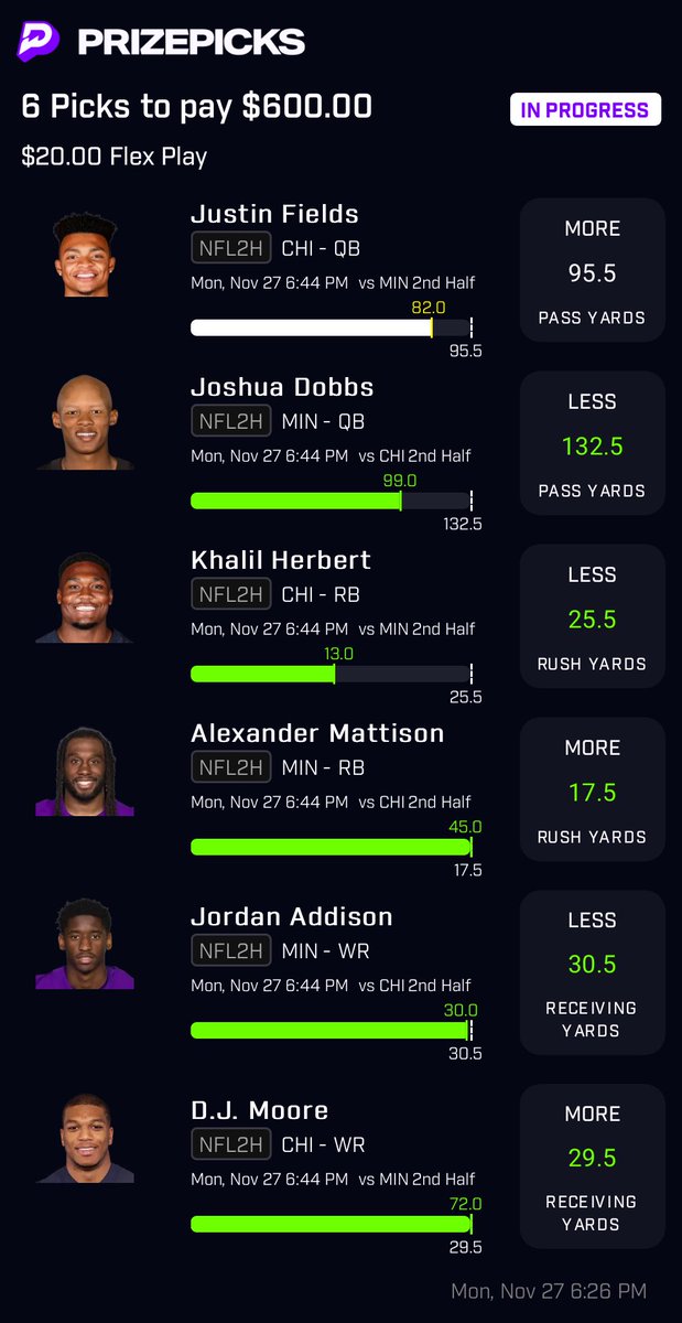 Giving away $50 to someone who likes/rt this! ✅

5/6 on both 6 mans today, one posted for free on twitter, unpredictable game script but we still found a way to double! 🔥

Make sure to join with the free trial below! ⤵️

📊 𝗙𝗥𝗘𝗘 𝗧𝗥𝗜𝗔𝗟 📊
whop.com/1of1dfs/

Not