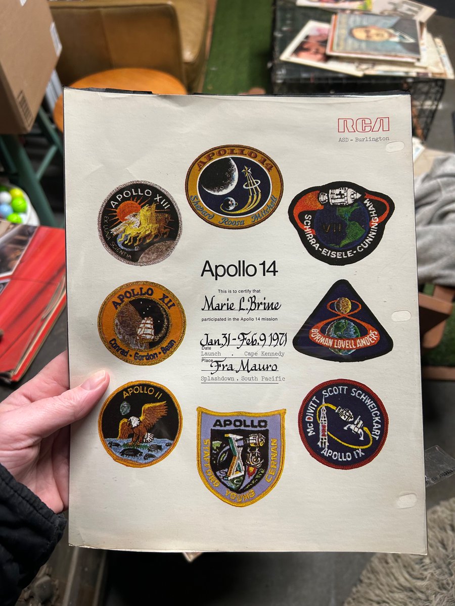 donna_centrella's tweet photo. @NASA we just found this cleaning out an old box from deceased family members. We cannot find any information, could you help us? https://t.co/Xcoa2tycSS