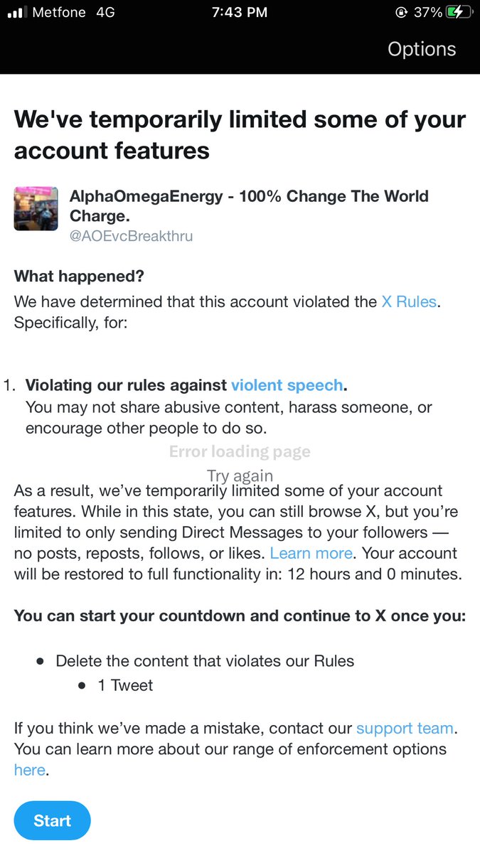 AOEvcBreakthru's tweet photo. Hello @X @Support Your absolutely Garbage, Vandalizing, Useless #FakeIntelligence app wrongfully suspended my account, locking me out for 12 hours, maybe a strike on my account, who knows bec’ you dont even have the basic courtesy to let users know. Meanwhile ENDLESS SPAMBOTS🤡🤬 https://t.co/wrnjU8d6mc