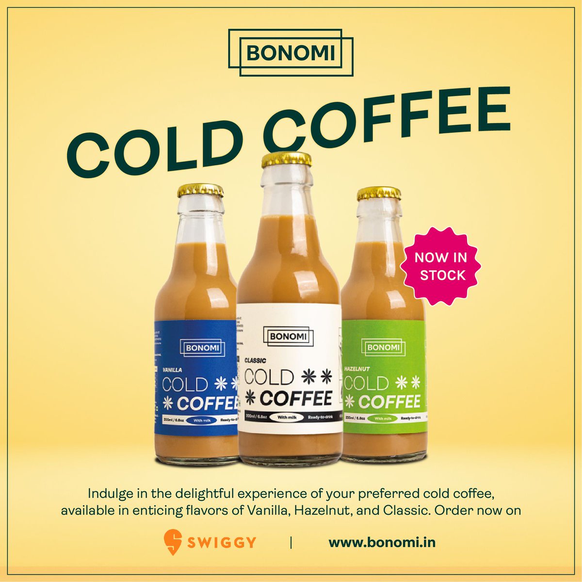 After a production halt for two months, we are back online with our cold coffees. Available in Bangalore via swiggy and pan India delivery via BONOMI.in. linktr.ee/wickedcoffee