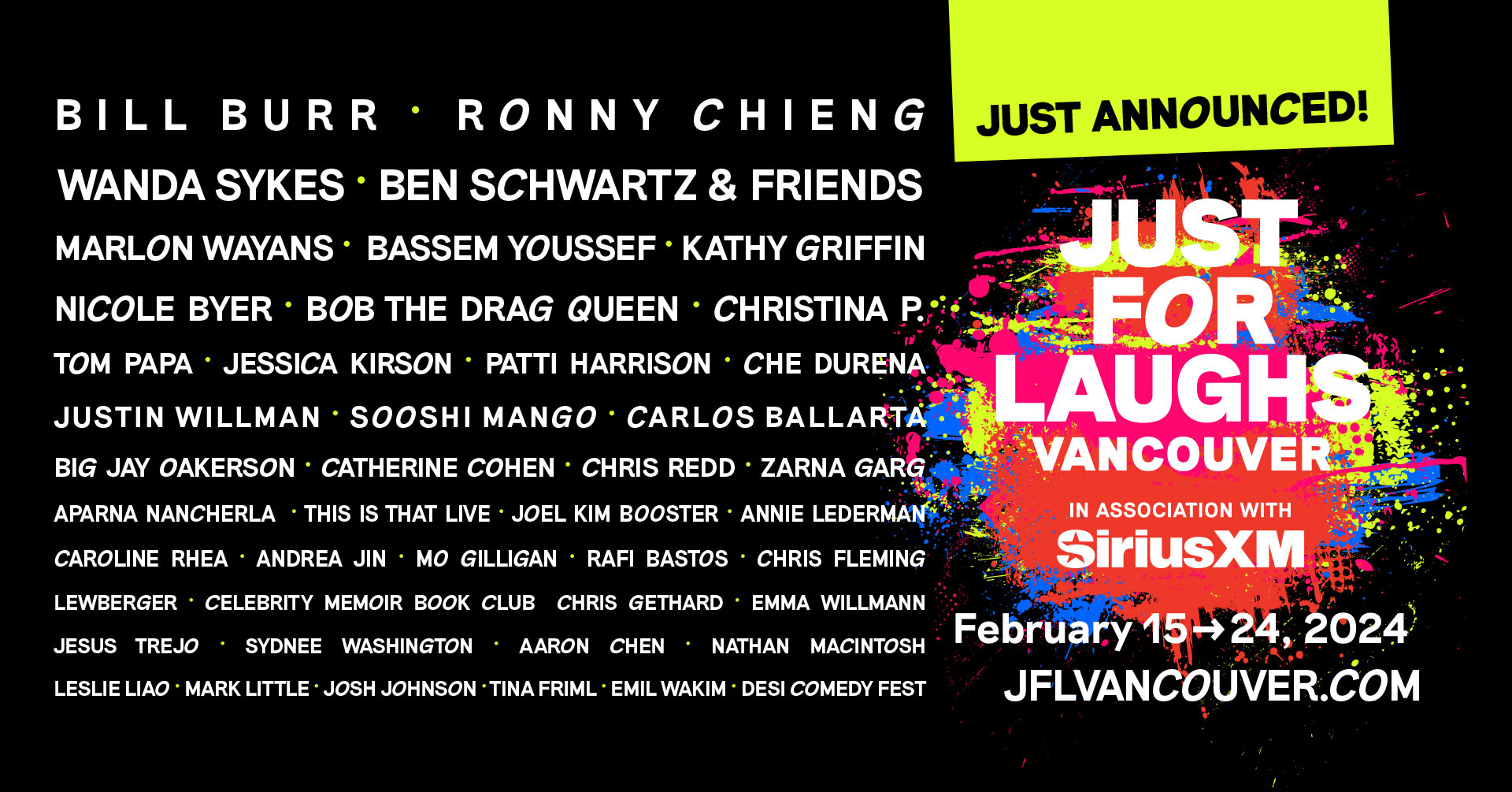 Just For Laughs VANCOUVER on X: WE'RE BACK BABY 😜 Mark that calendar you  never use because Western Canada's biggest comedy festival returns Feb  15-24 to bring you 10 FULL DAYS of