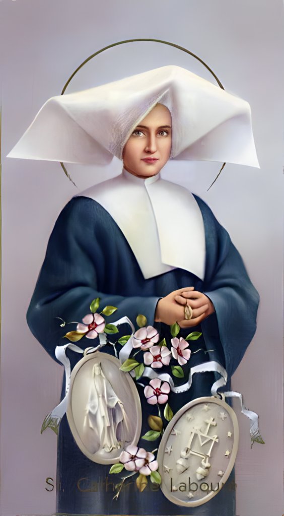 ChristianVenard's tweet photo. #saintdujour 

Sainte Catherine Labouré (+1876)
Fille de la Charité

Elle passa à l'hospice d'Enghien
45 ans au service des pauvres
sans laisser deviner que la Sainte Vierge
s'était manifestée à elle
dans la chapelle de la rue du Bac
pour inviter à l'invoquer avec la médaille miraculeuse.