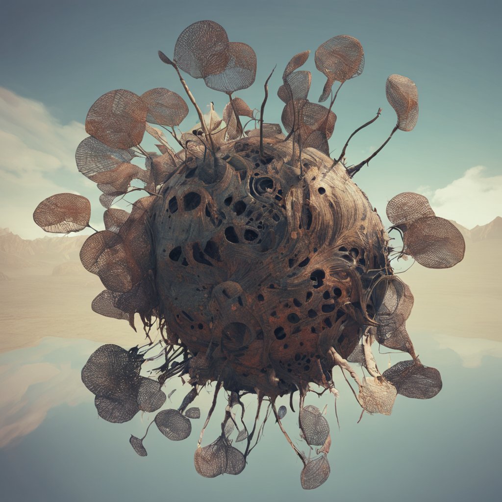 FREE__ARTS's tweet photo. An otherworldly botanical sphere, this piece marries organic form with fantasy, sparking wonder at nature's imaginary possibilities. #SciFiArt #OrganicSculpture #FantasyFlora https://t.co/MOdIsljnql