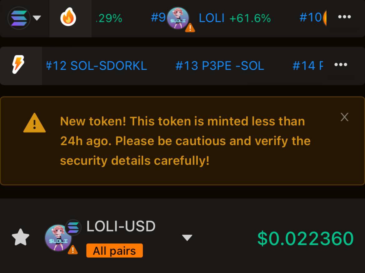 tickerloli's tweet photo. $LOLI IS TRENDING NUMBER 9 ON BIRD EYE $SOL $LOLI

#SOL #Solana https://t.co/tiDFpDl7Oh
