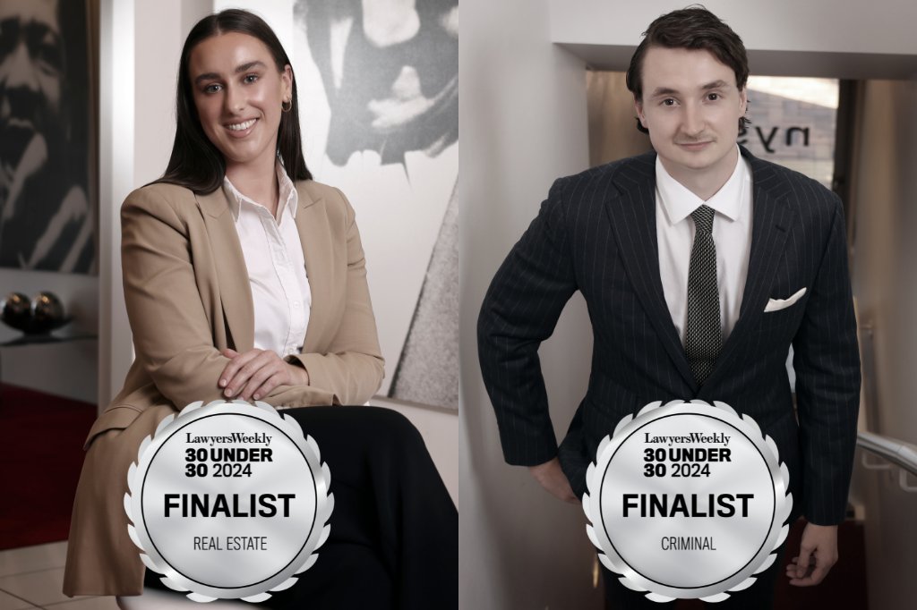 NystLegal's tweet photo. We are proud to announce that our Alex Somers and Nicola Ellis have been named as finalists in the Lawyers Weekly 30 Under 30 Awards 2024. 
https://t.co/hNCXOgtWBl https://t.co/Hqs8UdRf1q