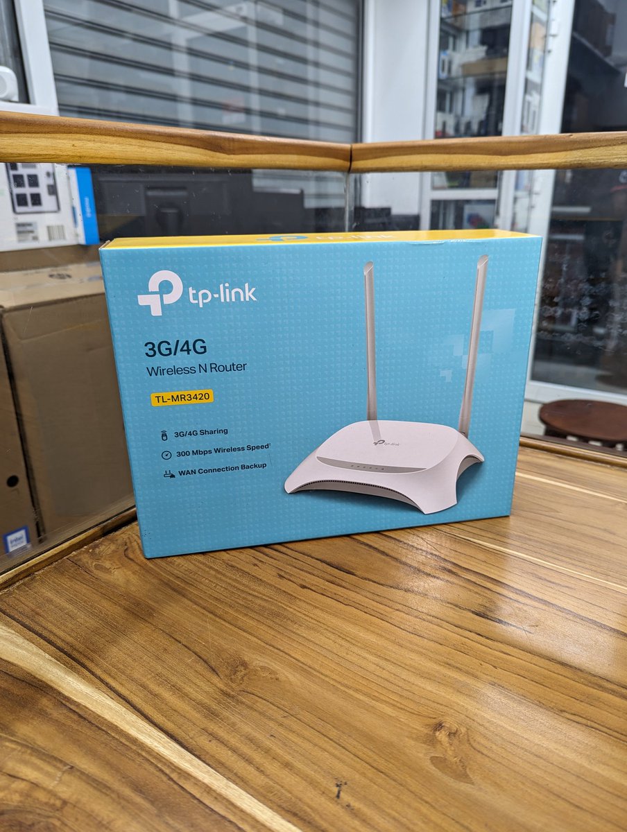 discounted_PCs's tweet image. Bei: 60,000
0655 770 716 / 0755 770 716 

TP-LINK WIRELESS N Router 
Brand: TP-LINK
Model: TL-MR3420
Power source: DC
Connectivity: 3G/4G
Condition: NEW
#Olax #router #WiFi #computeraccessories #Desktop #CPU #computer