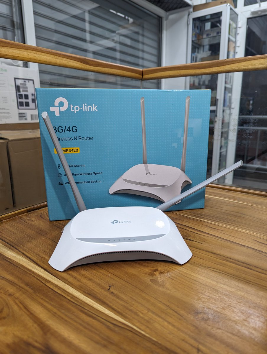 discounted_PCs's tweet image. Bei: 60,000
0655 770 716 / 0755 770 716 

TP-LINK WIRELESS N Router 
Brand: TP-LINK
Model: TL-MR3420
Power source: DC
Connectivity: 3G/4G
Condition: NEW
#Olax #router #WiFi #computeraccessories #Desktop #CPU #computer