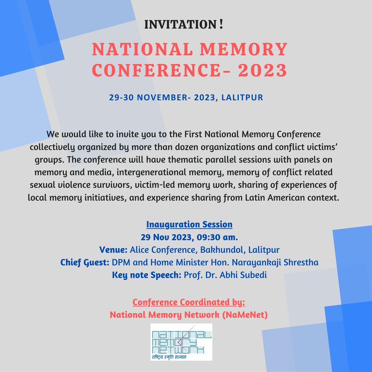NationalMemory_'s tweet photo. Tomorrow is the day we inaugurate the conference. https://t.co/9x7t8j9ewe