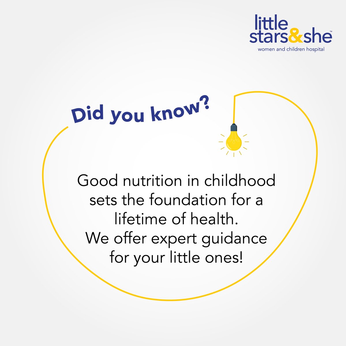 Your child's health starts with good nutrition in childhood. Let us help you provide expert guidance for your little ones!

#littlestarsandshe #DidYouKnow #goodnutritioniskey #nutritionmatters #ChildrensCare #WomensCare #Healthcare #Childbirth #Gynaecology #Pediatric