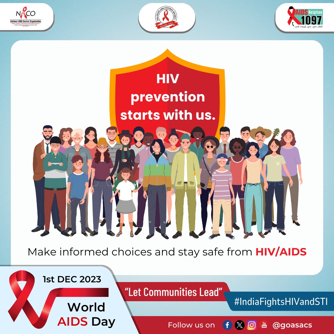 goasacs's tweet photo. Make informed choices and empower yourself!
Let's make HIV/AIDS prevention a priority.
#IndiaFightsHIVandSTI #WorldAIDSDay #LetCommunitiesLead
#hivprevention #stayinformed #NACOApp #dial1097 #HIVawareness #AIDSawareness #HIV #AIDS #goasacs https://t.co/326Mg5CoUp