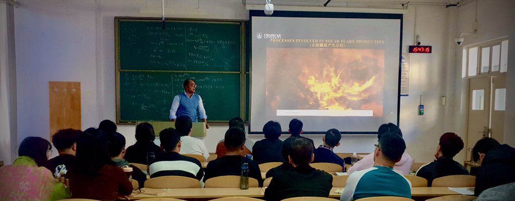 'Thrilled to be guiding and inspiring the next generation of Space Physics students! Exploring the mysteries of the cosmos together at Chang'An University, China. 🚀🌌📚 #SpacePhysics #StudentsOfScience #CosmicExploration #PassionForTeaching'