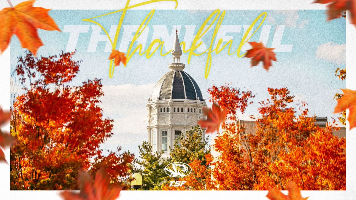 Its Turkey Week and I am thankful for: 1.My family,friends,coaches 2.... and for the generous support of our TSF members who provide opportunities for athletes like me. To become a TSF member, please visit: tsfmizzou.com MIZ!