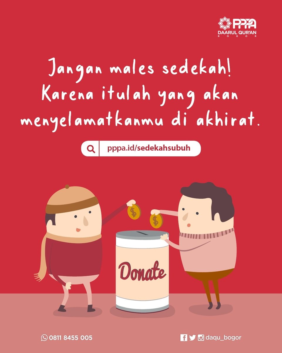 DaquBogor's tweet photo. Tunggu apa lagi? Yuk tunaikan sedekah subuh terbaikmu, klik https://t.co/mLqpMLLOxt sekarang!

Informasi:
WA 08118455005
IG @daqu_bogor
TikTok @daqubogor
FB @PPPA Daarul Quran Bogor
Website : https://t.co/T0rySfSifB https://t.co/F9RMYFyNbW