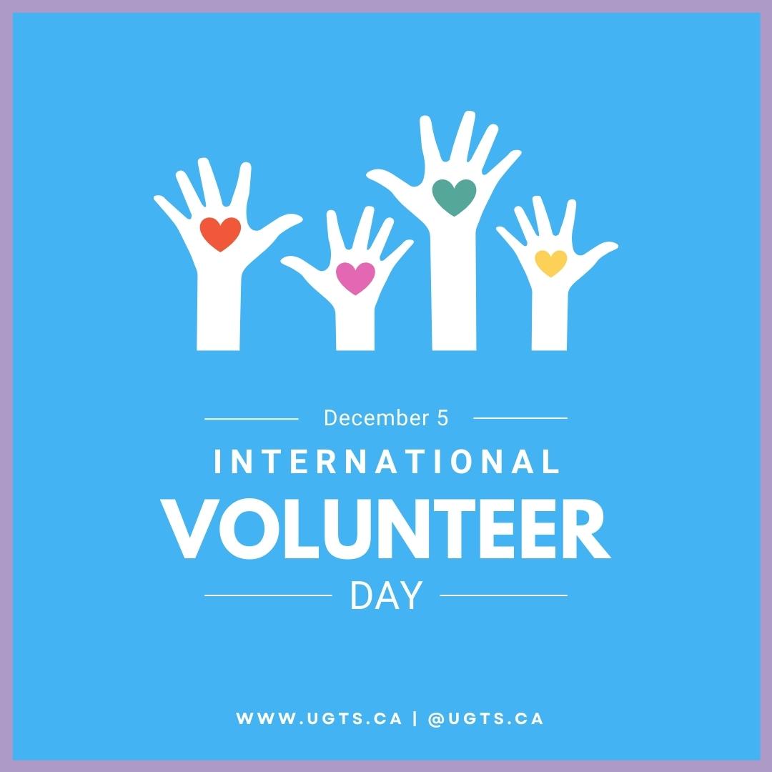 Today we have an opportunity to recognize and appreciate the dedication and impact of volunteers all over the world. 

Donate your time to a great cause and sign up to volunteer with UGTS! Visit the link in our bio to learn more!
#vancouver #VolunteersWeek2023 #volunteer