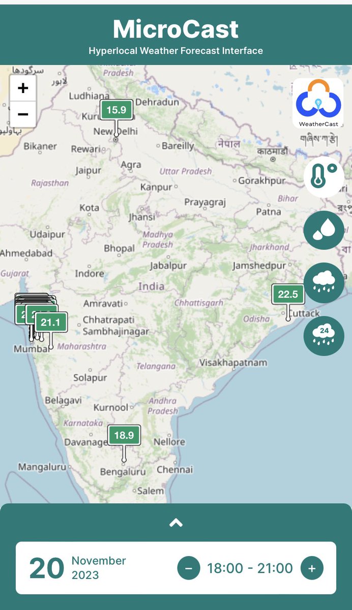 WeatherCastIN's tweet photo. π£π₯#ProductUpgradeπ£π₯
Thrilled π to share that #MicroCast (our #hyperlocal #weather #forecast tool) has been upgraded to include more locations (30 in #Mumbai, 1 each in #Pune #Delhi #Bangalore #Odisha).
Bringing innovation in weather domain! π«Άπ
https://t.co/dGLMl89MPW https://t.co/PajkAeeO5n