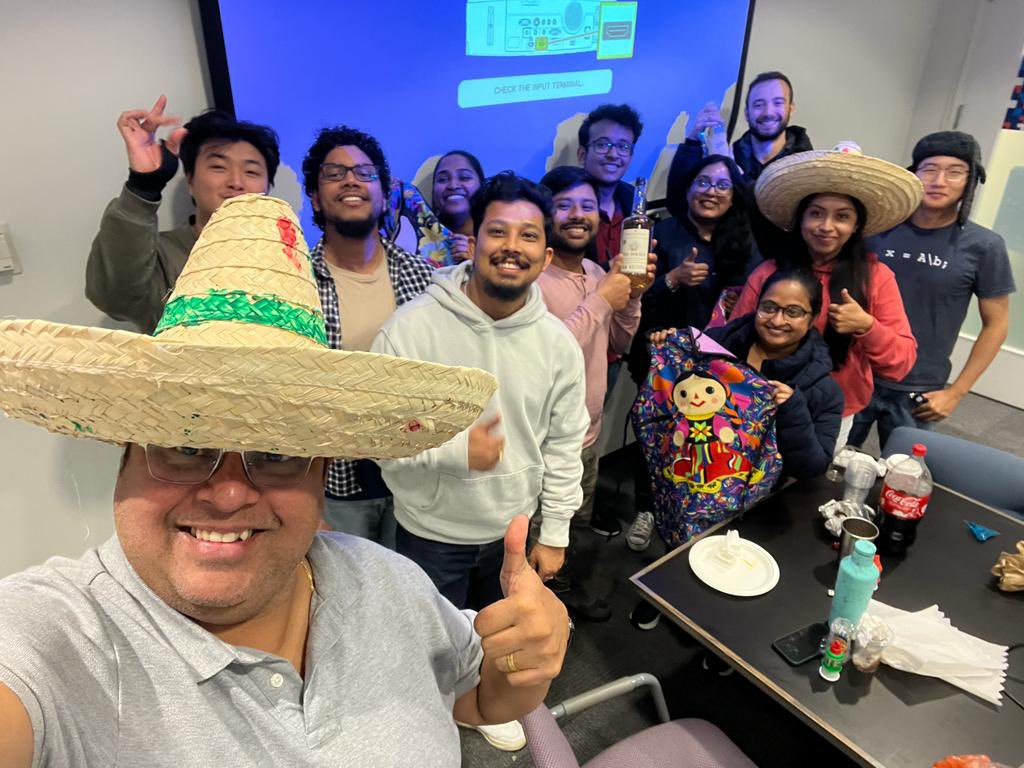 electrifiedshel's tweet photo. Thank you, Valeria, for the exciting gifts you got the @OT_STEER group from Mexico 🇲🇽….just so amazing to have a truly diverse group of researchers from all parts of the world. #research #group #diversity #Engineering https://t.co/RWZJeturFa