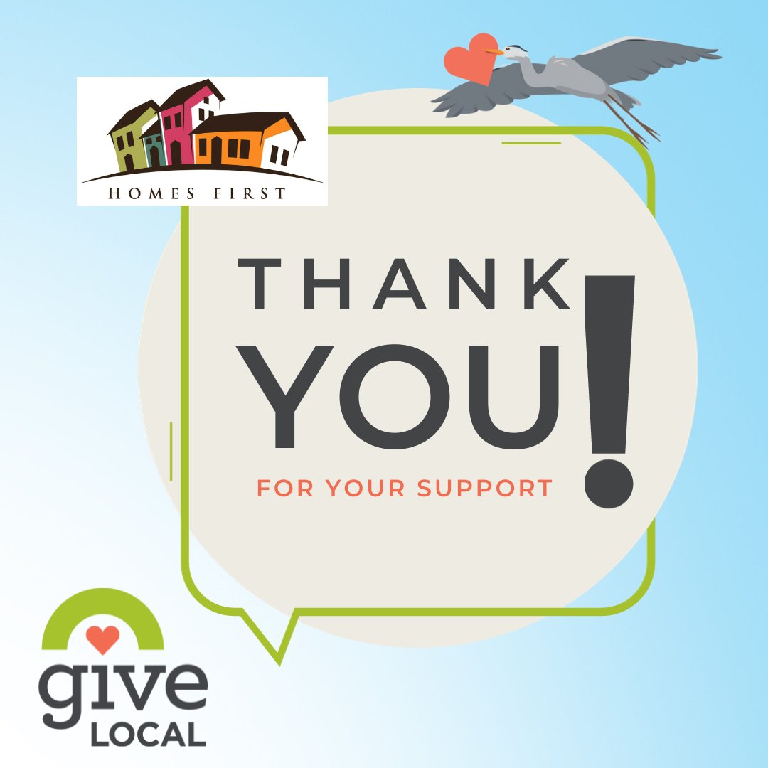 HomesFirst's tweet image. #ThankYou for supporting #HomesFirst through #GiveLocal2023! Together, roughly 60 #donors gave over $11,000 to HomesFirst to support #affordablehousing for the most vulnerable families in our #communities! From the bottom of our hearts- thank you! (Stay tuned for final numbers!)