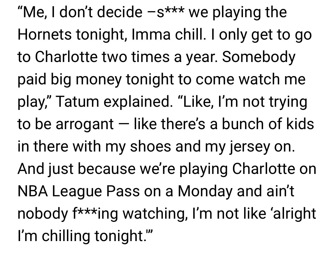 michaelFhurley's tweet photo. Jayson Tatum was apparently NOT kidding around when he said this. https://t.co/oF6bQ2wFZJ