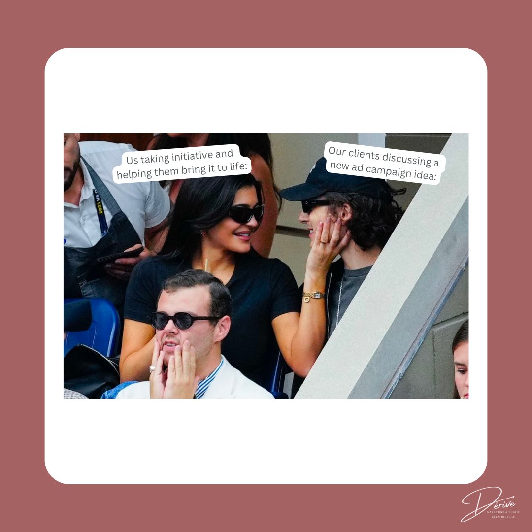 DerivePr's tweet photo. At Derive Marketing, we will treat you just as good as Kylie treats Timothy 😜 
#KylieJenner #TimothyChalamet #DeriveMarketing #Memes https://t.co/sFpcI0ArKJ