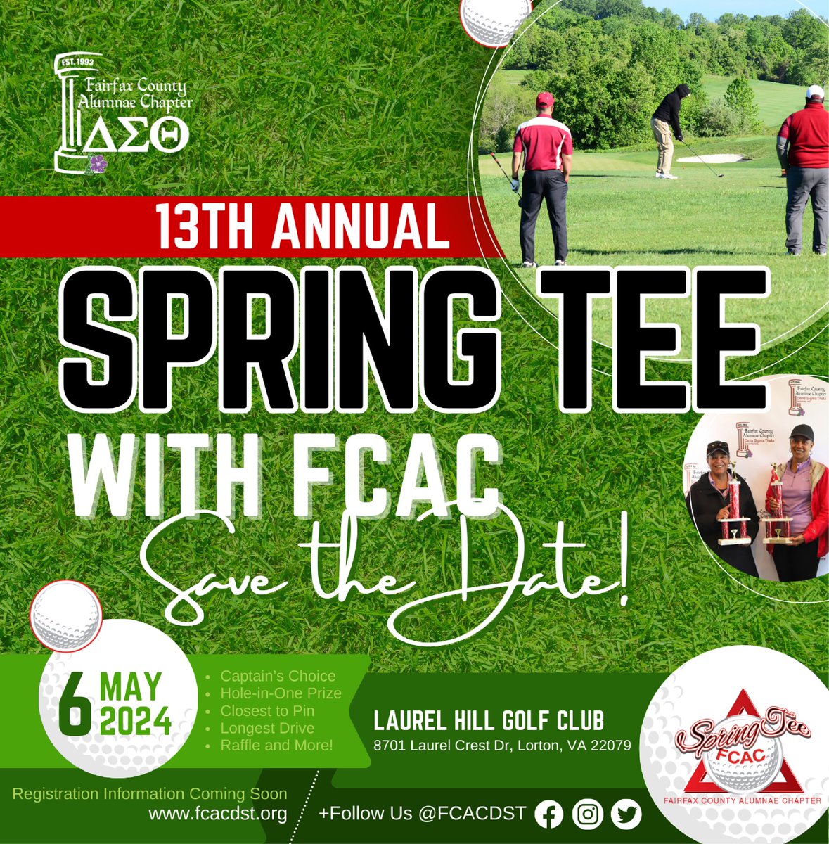FCACDST's tweet photo. Save the date and join FCAC for our 13th Annual Spring Tee with FCAC on Monday, May 6, 2024! Stay tuned for more details coming soon #ScholarshipFundraiser #FCACDST #SpringTeeWithFCAC https://t.co/Gpc3qz0sOc
