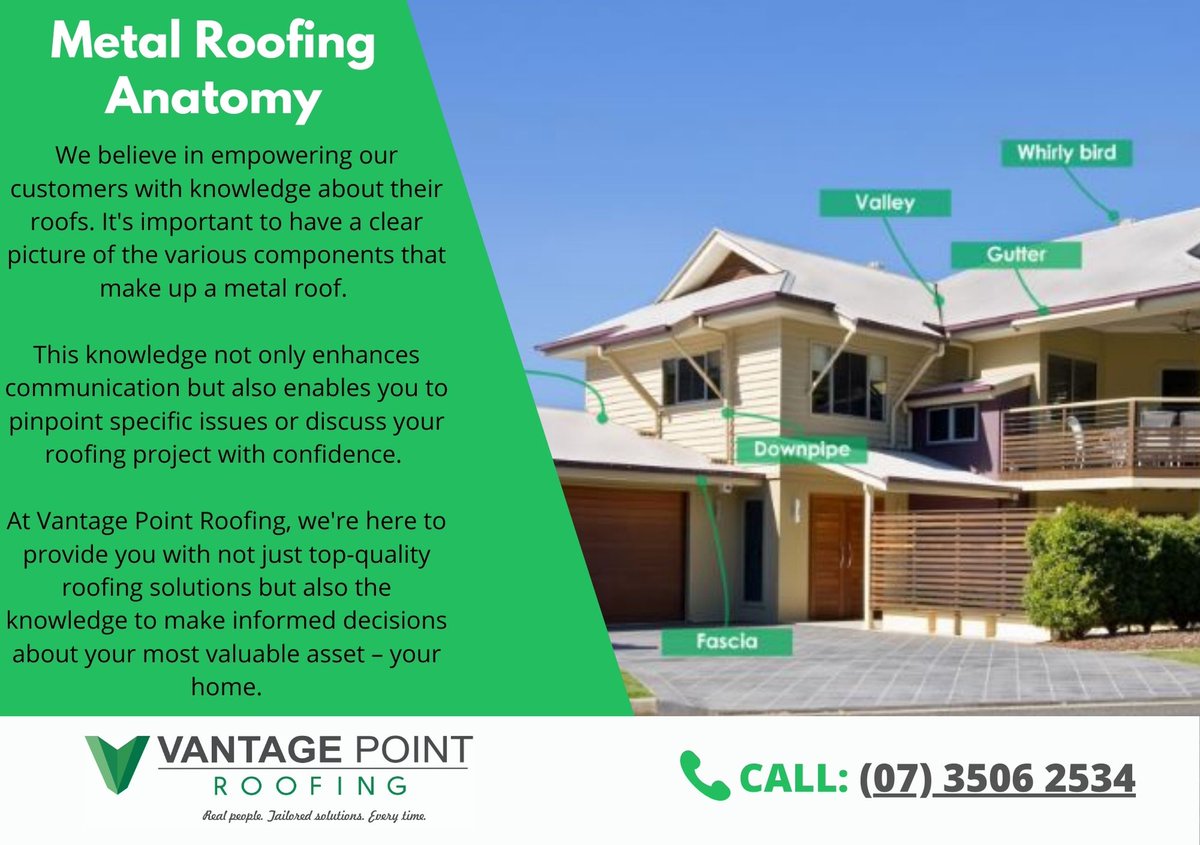 VantagePointQLD's tweet photo. When you can pinpoint the parts and understand their roles, discussing your roof becomes a breeze. We're here to empower you with the knowledge you need.

🔍 Explore our comprehensive guide here: https://t.co/macm8fgcYe https://t.co/Bkmyw1Kjgy