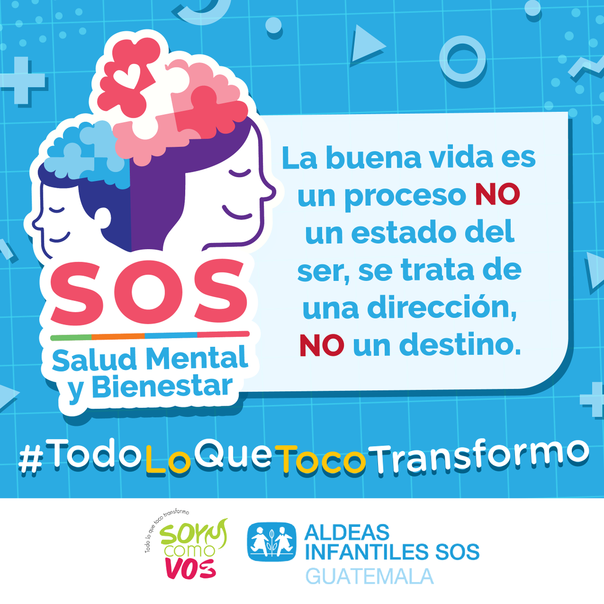 AISOSGuatemala's tweet photo. Procura el bienestar mental y emocional de las niñas, niños, adolescentes y jóvenes, todos los días. https://t.co/q5oigryti0
