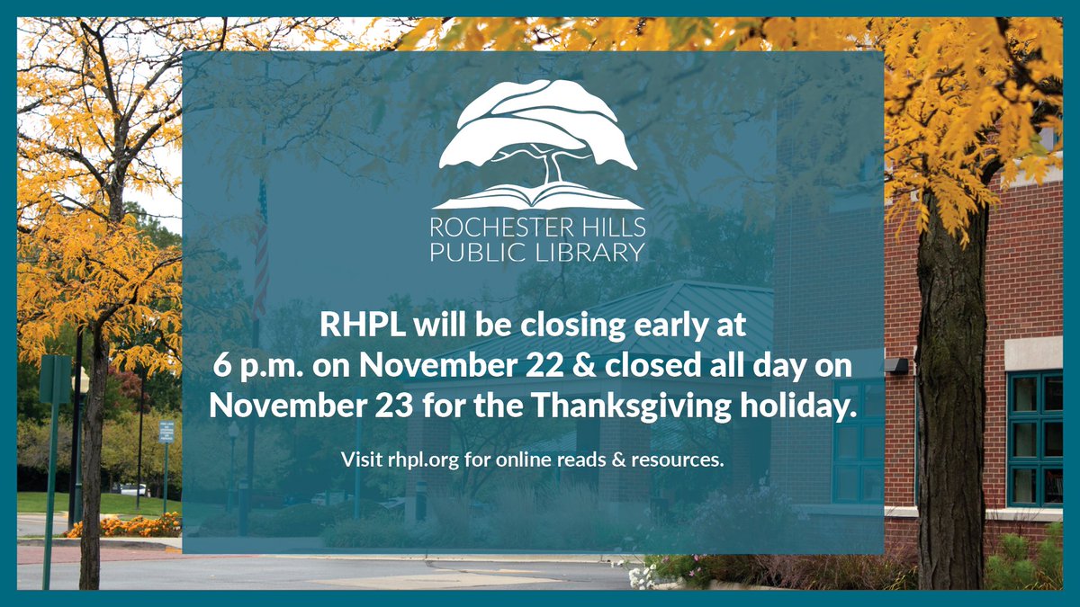 Rochester Hills Public Library tweet media