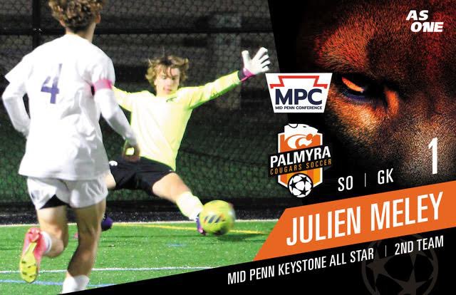 Palmyra Boys Soccer (@palmyrasoccer) on Twitter photo Congratulations to the members of <a href="/palmyrasoccer/">Palmyra Boys Soccer</a> for their all league recognition! Senior Captain #29 Andrew Bauer, Junior #23 Scott O’Donnell and Sophomore #1 Julian Meley received 2nd Team honors! 🧡🖤⚽️ Congratulations to the members of <a href="/palmyrasoccer/">Palmyra Boys Soccer</a> for their all league recognition! Senior Captain #29 Andrew Bauer, Junior #23 Scott O’Donnell and Sophomore #1 Julian Meley received 2nd Team honors! 🧡🖤⚽️