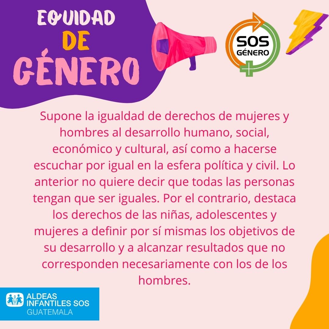 AISOSGuatemala's tweet photo. Entendemos equidad de género como el goce igualitario de los derechos humanos para todas las personas, y la posibilidad de que cada quien defina por sí misma y por sí mismo, los objetivos de su desarrollo. https://t.co/jDxo0ucShn