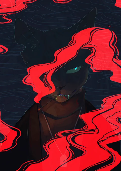 Artists, let's see your improvement over 5 years  Coincidentally drawing red on cats around the same time of year. I still like me 2018 piece :)