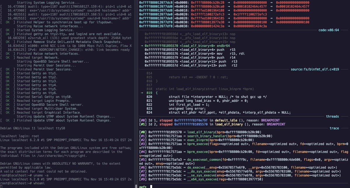 hermit (@ackmage) on Twitter photo hi, check out this tool for easy Linux kernel building and debugging - easylkb
worked on it together with <a href="/netspooky/">Battle Programmer Yuu</a>! π
writeup: tmpout.sh/3/20.html
repo: github.com/deepseagirl/ea⦠hi, check out this tool for easy Linux kernel building and debugging - easylkb
worked on it together with <a href="/netspooky/">Battle Programmer Yuu</a>! π
writeup: tmpout.sh/3/20.html
repo: github.com/deepseagirl/eaβ¦