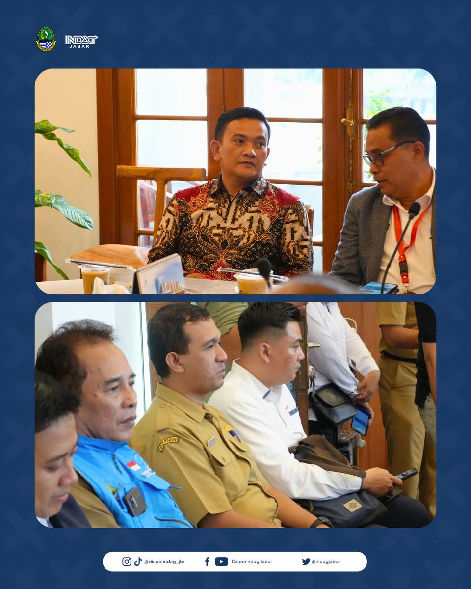 indagjabar's tweet image. Kepala Bidang ILMATE Disperindag Jabar  mendampingi Pj. Sekretaris Daerah Provinsi Jawa Barat  saat audiensi tim vokasi daerah Jawa Barat di Gedung Sate Kota Bandung (20/11/2023).

#audiensi #TimVokasiDaerah #jawabarat #jabarjuara #disperindagjabar