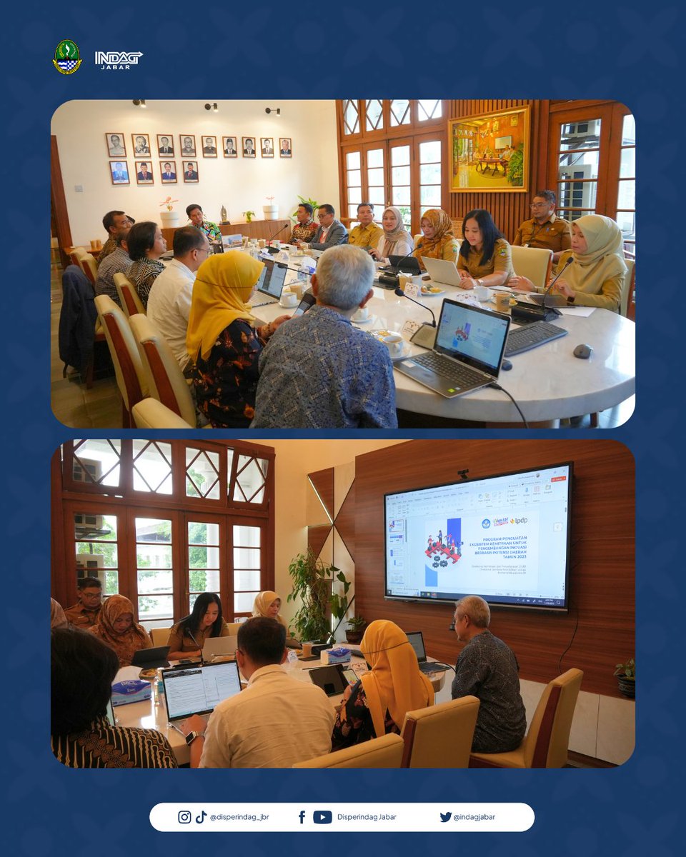 indagjabar's tweet image. Kepala Bidang ILMATE Disperindag Jabar  mendampingi Pj. Sekretaris Daerah Provinsi Jawa Barat  saat audiensi tim vokasi daerah Jawa Barat di Gedung Sate Kota Bandung (20/11/2023).

#audiensi #TimVokasiDaerah #jawabarat #jabarjuara #disperindagjabar