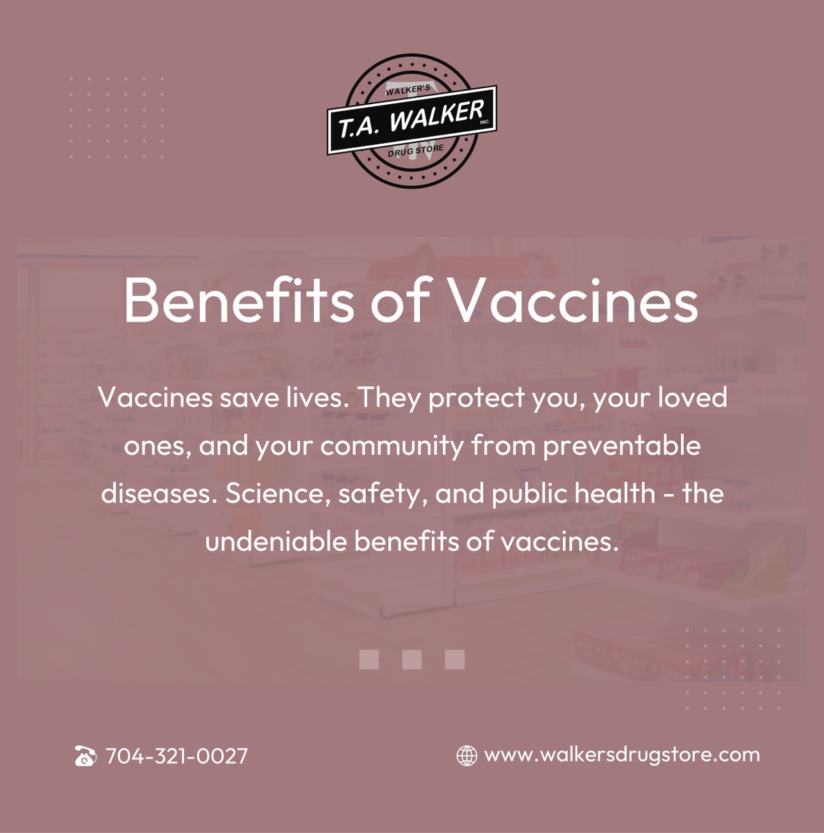 Vaccines save lives, protect communities, and offer hope. Discover the science-backed benefits of vaccination, from disease prevention to global health impact.

#CharlotteNC #VaccineBenefits #Pharmacy