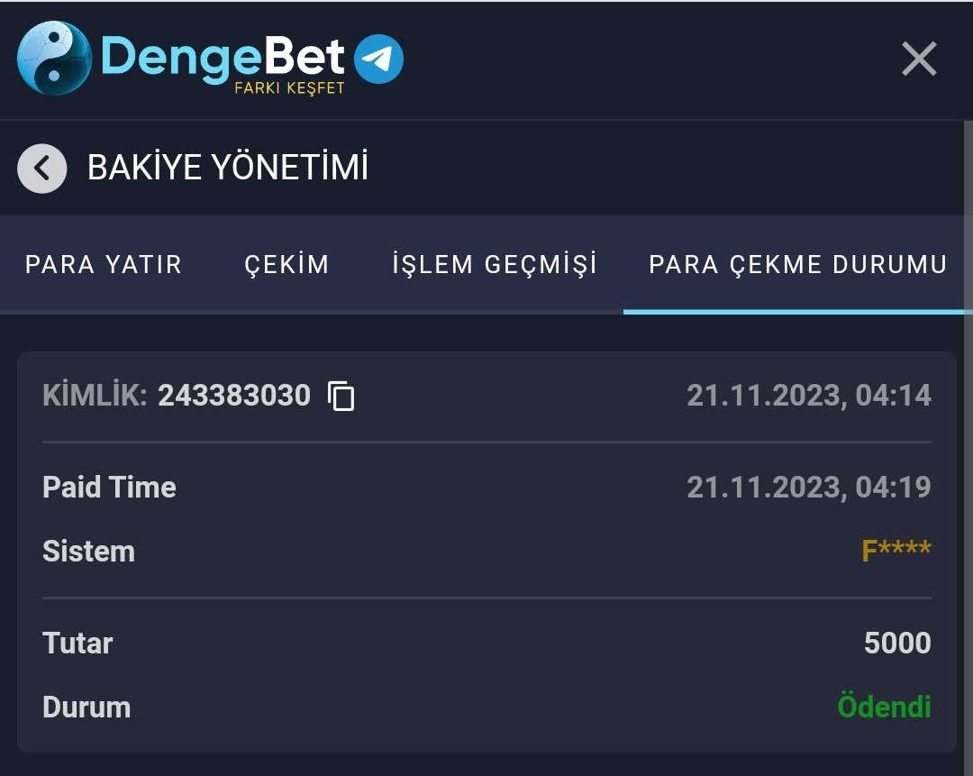 Ata1990996's tweet photo. @Dengebet2023 

#DengeBet

#DengeBetCekim 

Kullanıcı adı Atalay67

Hızlı çekim için teşekkür ederim.. https://t.co/Ew8b3ecPCm
