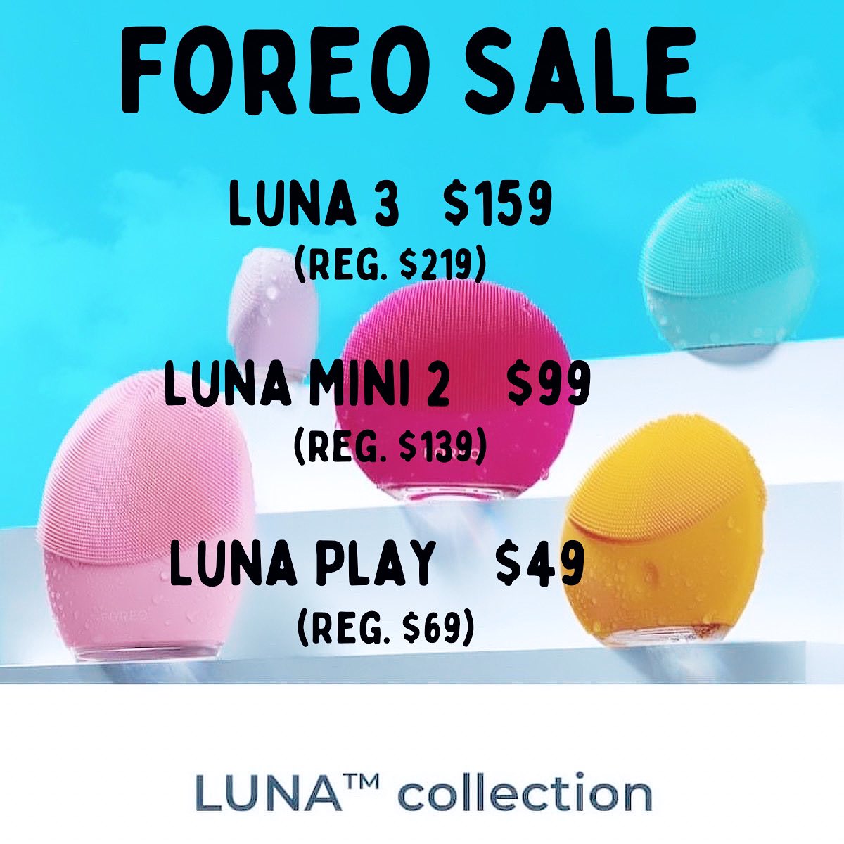 esteerin's tweet photo. 🎈All in stock FOREO devices now on sale in store and online 🎈

Thinking about upgrading your skincare routine? Add in  FOREO’s ultra-soft, hygienic cleansing device to remove 99% of dirt, oil, and makeup. 

Offer only valid on items currently in stock. While supplies last. https://t.co/0IN7vB0xPZ